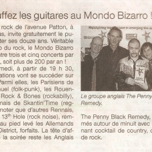 « Chauffez les guitares au Mondo Bizarro » – Ouest France